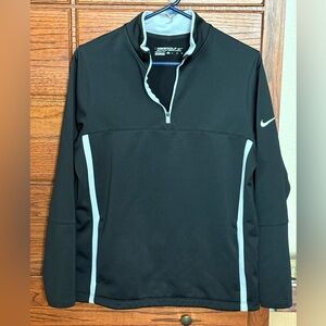 Boys Nike Golf Black and Gray Therma-Fit Quarter-Zip Pullover XL